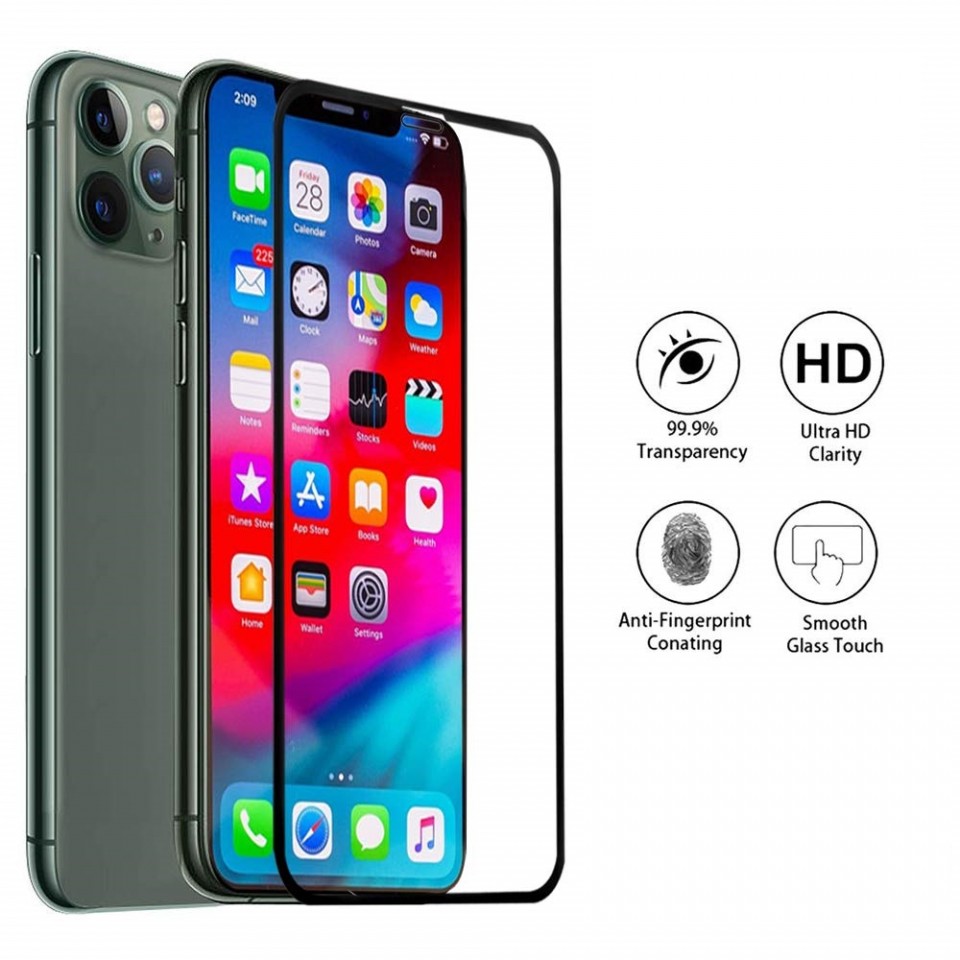 Folie de sticla Apple iPhone 11 PRO MAX, 5D FULL GLUE Negru maggsm.ro imagine noua 2022