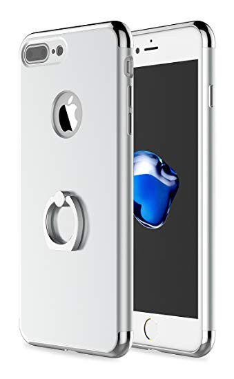 Husa Apple iPhone 7 Plus, Elegance Luxury 3in1 Ring Silver maggsm.ro imagine noua 2022