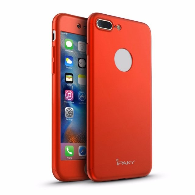 Husa Apple iPhone 7 Plus, FullBody Elegance Luxury iPaky Red, acoperire completa 360 grade cu folie de sticla gratis iPaky imagine noua 2022