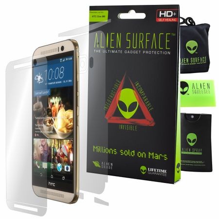 Folie Alien Surface HD, HTC One M9, protectie ecran, spate, laterale + Alien Fiber Cadou Alien Surface imagine noua 2022