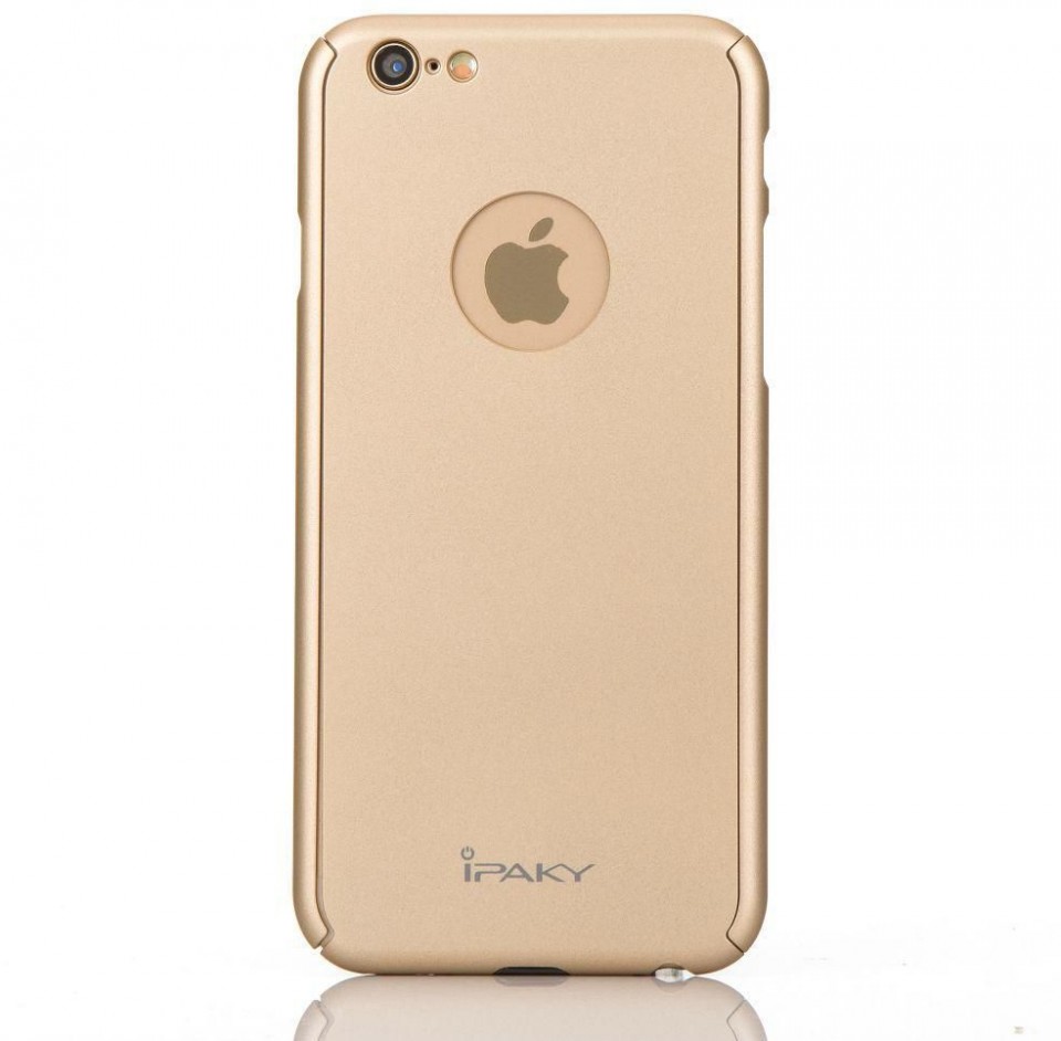 Husa Apple iPhone 6/6S, FullBody Elegance Luxury iPaky Gold , acoperire completa 360 grade cu folie de sticla gratis - 2 | YEO