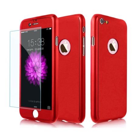Husa Apple iPhone 6/6S, FullBody Elegance Luxury iPaky Red , acoperire completa 360 grade cu folie de sticla gratis iPaky imagine noua 2022