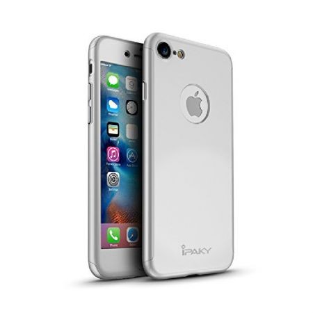 Husa Apple iPhone 7, FullBody Elegance Luxury iPaky Silver, acoperire completa 360 grade cu folie de sticla gratis iPaky imagine noua 2022