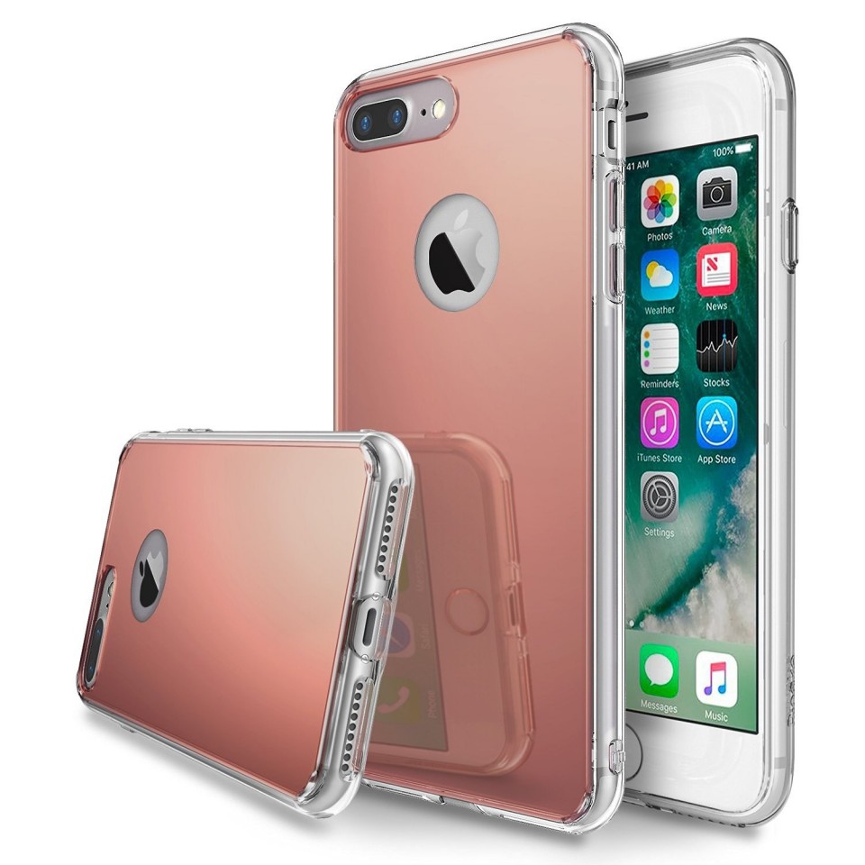 Husa Apple iPhone 7 Plus, Elegance Luxury tip oglinda Rose-Gold maggsm.ro imagine noua 2022