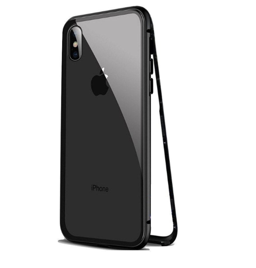 Husa Apple iPhone XS MAX Magnetica Negru, Perfect Fit cu spate de sticla securizata premium maggsm.ro imagine noua 2022