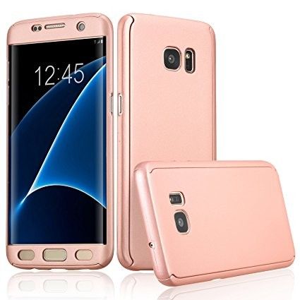 Husa Samsung Galaxy S7 Edge, FullBody Elegance Luxury Rose-Gold, acoperire completa 360 grade cu folie de protectie gratis maggsm.ro imagine noua 2022