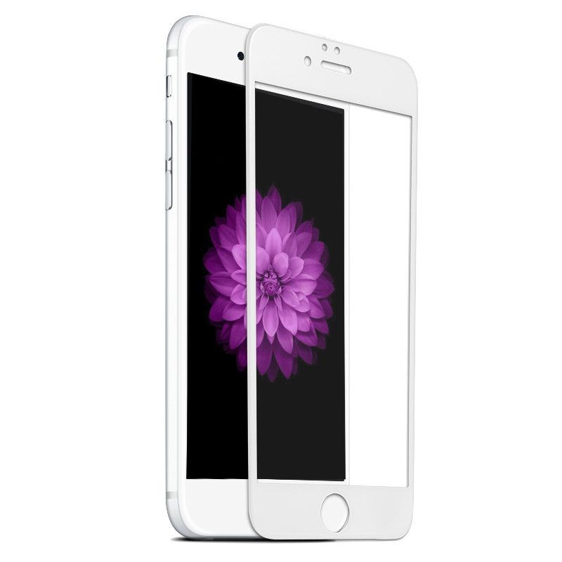 Folie de sticla 3D Apple iPhone SE2, Elegance Luxury margini colorate White maggsm.ro imagine noua 2022