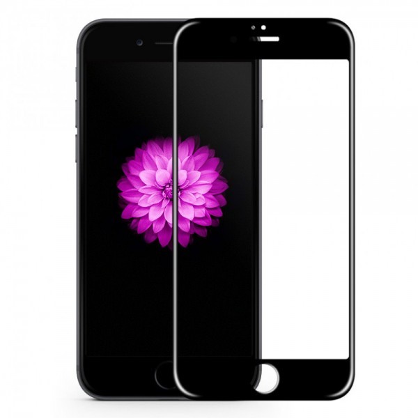 Folie de sticla 3D Apple iPhone 7/8, Elegance Luxury margini colorate Black maggsm.ro imagine noua 2022