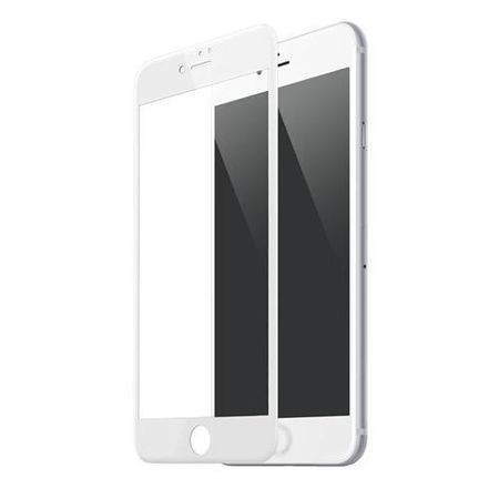 Folie de sticla 5D Apple iPhone 8, margini colorate Alb maggsm.ro imagine noua 2022