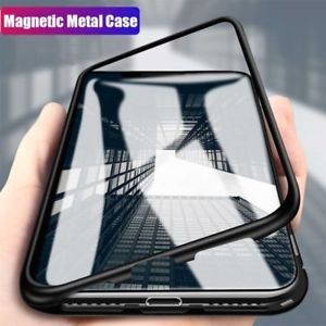 Husa Apple iPhone 7 Magnetica Negru, Perfect Fit cu spate de sticla securizata premium maggsm.ro imagine noua 2022