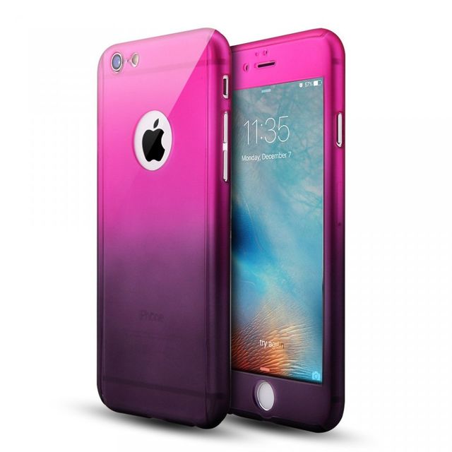 Husa Apple iPhone 8, FullBody Elegance Luxury Degrade, acoperire completa 360 grade cu folie de sticla gratis maggsm.ro imagine noua 2022