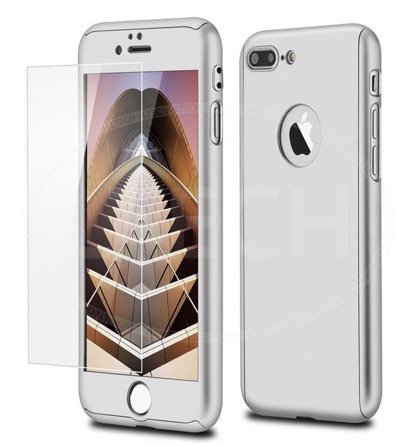 Husa Apple iPhone 8 Plus, FullBody Elegance Luxury Argintiu, acoperire completa 360 grade cu folie de sticla gratis maggsm.ro imagine noua 2022