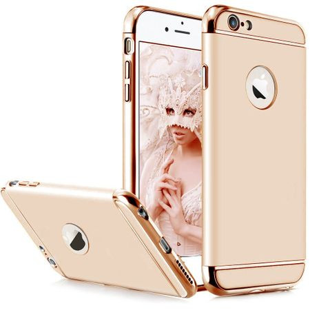 Husa Apple iPhone SE2, Elegance Luxury 3in1 Auriu maggsm.ro imagine noua 2022