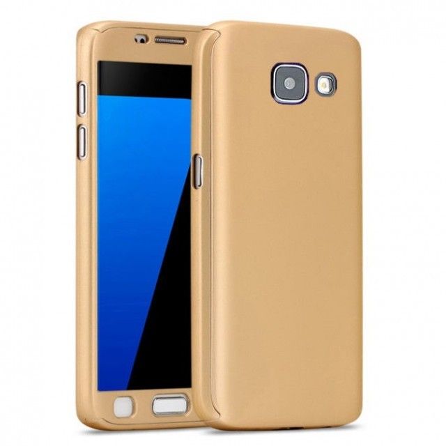 Husa Samsung Galaxy A7 2016, FullBody Elegance Luxury Gold, acoperire completa 360 grade cu folie de sticla gratis maggsm.ro imagine noua 2022