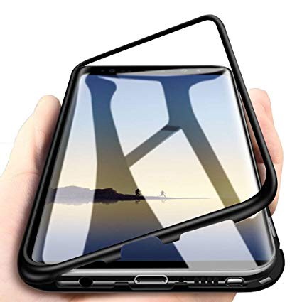Husa Samsung Galaxy S7 Edge Magnetica 360 grade Black, Perfect Fit cu spate de sticla securizata premium + folie de protectie gratis maggsm.ro imagine noua 2022