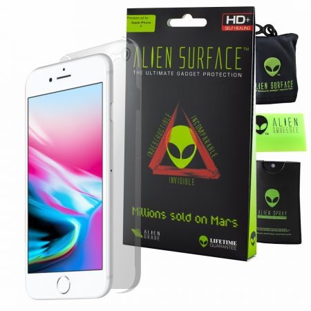 Folie Alien Surface HD, Apple iPhone 8, protectie spate, laterale + Alien Fiber cadou Alien Surface imagine noua 2022
