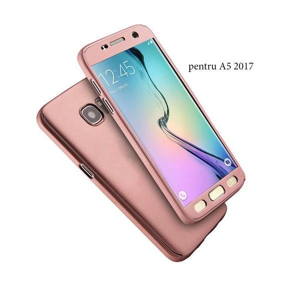 Husa Samsung Galaxy A5 2017, FullBody Elegance Luxury Rose-Gold, acoperire completa 360 grade cu folie de sticla gratis maggsm.ro imagine noua 2022