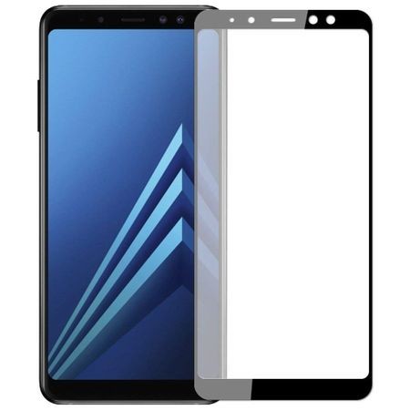 Folie de sticla pentru Samsung Galaxy A8 2018 cu margini colorate Negru maggsm.ro imagine noua 2022