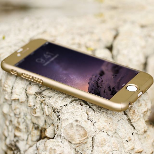 Husa Apple iPhone 7, FullBody Elegance Luxury Gold, acoperire completa 360 grade cu folie de sticla gratis maggsm.ro imagine noua 2022