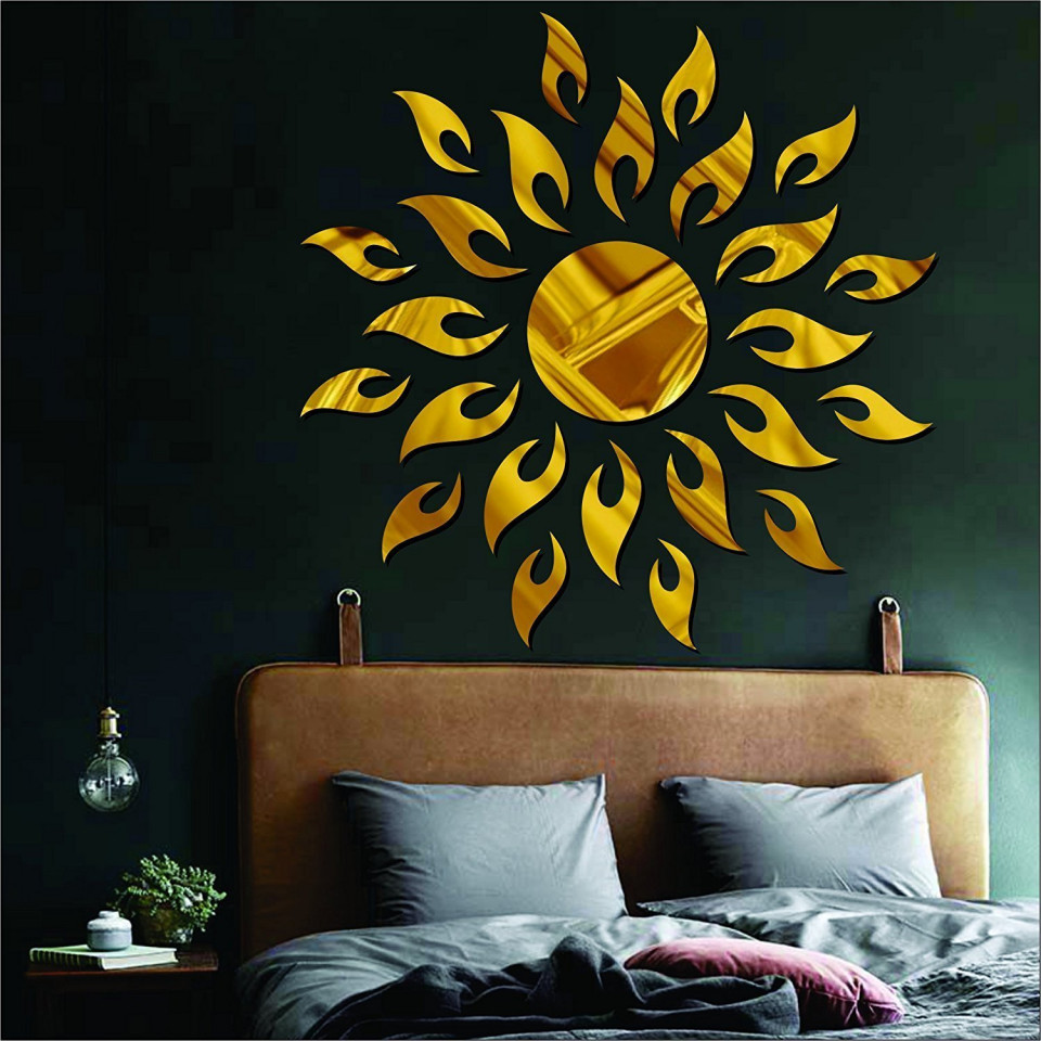 Set Oglinzi Design 3D GOLD SUN MyStyle® – Oglinzi Decorative Acrilice Luxury Home 27 buc/set maggsm.ro imagine noua 2022