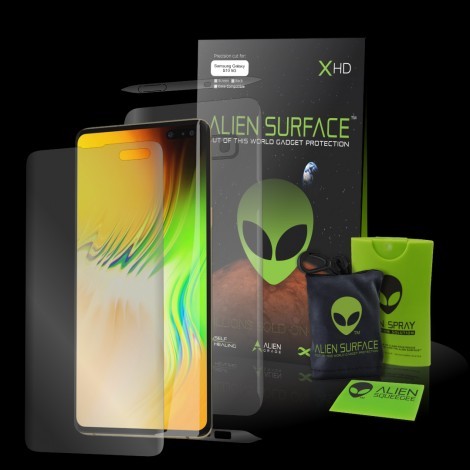 Folie Alien Surface HD, Samsung GALAXY S10 fata, spate, laterale + Alien Fiber Cadou Alien Surface imagine noua 2022