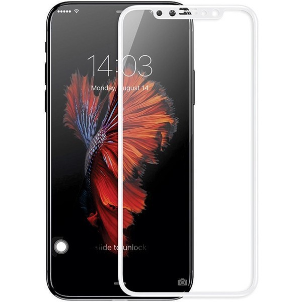 Folie de sticla Apple iPhone XS MAX, 5D FULL GLUE ALB maggsm.ro imagine noua 2022