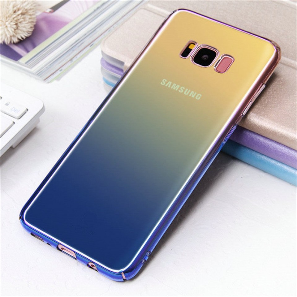 Husa Samsung Galaxy S8 Plus, Gradient Color Cameleon Albastru-Galben maggsm.ro imagine noua 2022