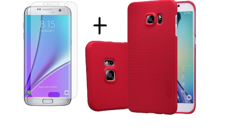 Pachet husa Elegance Luxury X-LEVEL Metalic Red pentru Samsung Galaxy S7 Edge cu folie de protectie gratis maggsm.ro imagine noua 2022