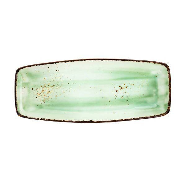 ANDALUZ Platou portelan rectangular verde 36.7*15.2*2.4 cm