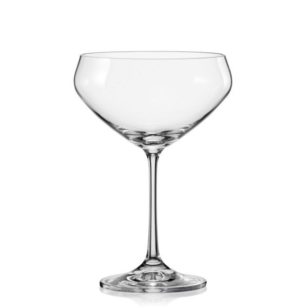 BAR Set 4 pahare sticla cristalina martini/inghetata 340 ml