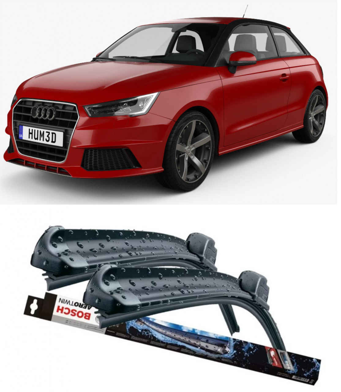 Stergatoare auto dedicat cu masina AUDI A1
