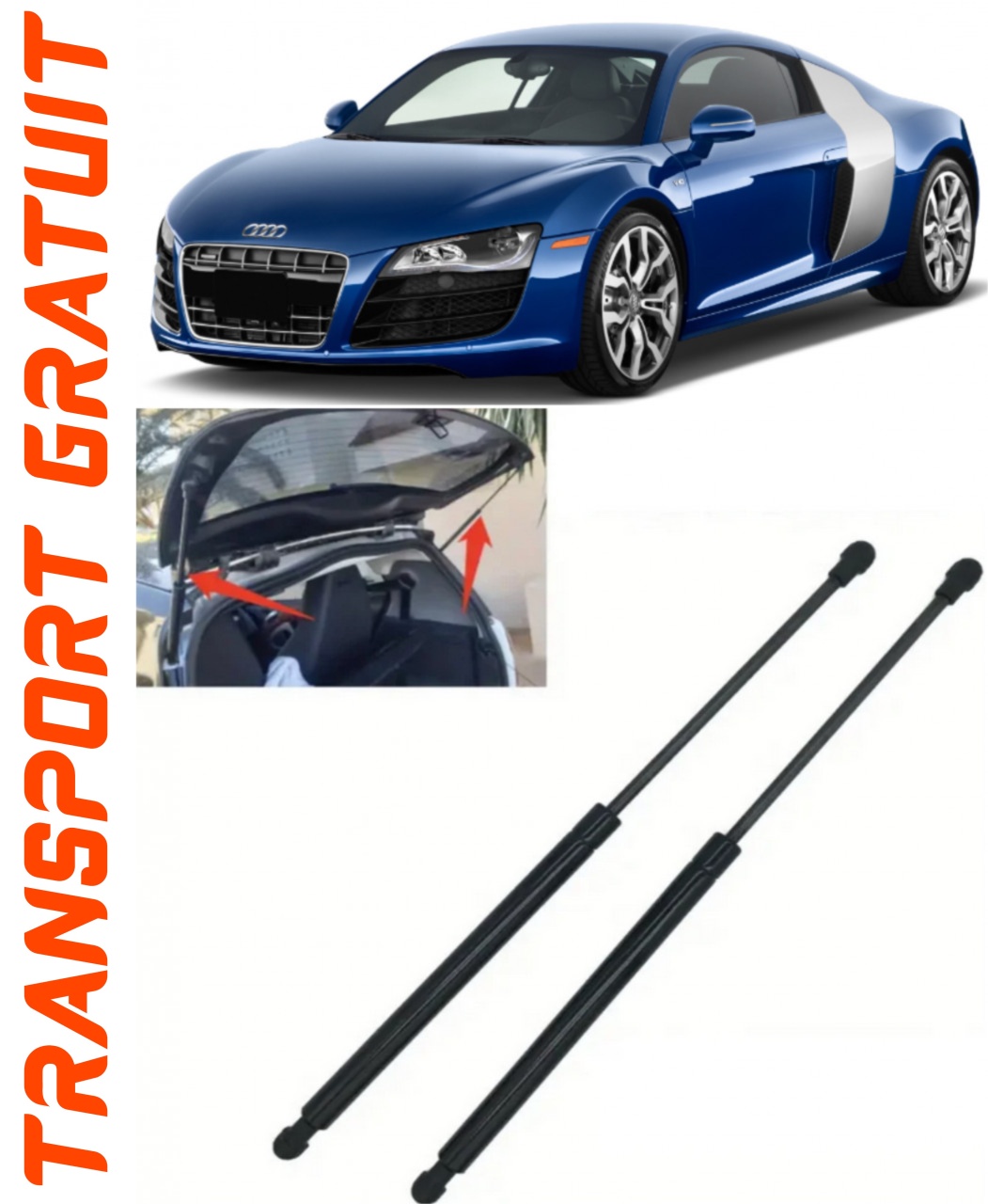 Set 2 amortizoare Haion portbagaj pentru masina AUDI R8