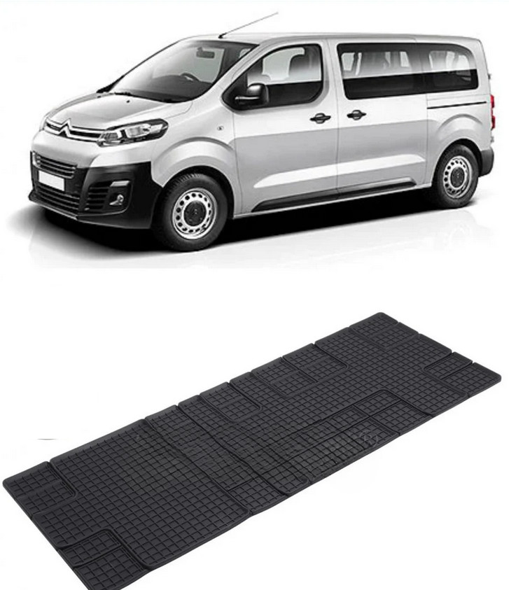 Set 1 covorase Citroen Jumpy/ Spacetourer Randul 3 2016-prezent, din cauciuc 100%, compatibile cu autoturismul CITROEN Jumpy/