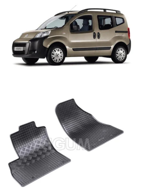 Set 2 covorase Fiat Fiorino 2M 2008-prezent, din cauciuc 100%, compatibile cu autoturismul FIAT Fiorino