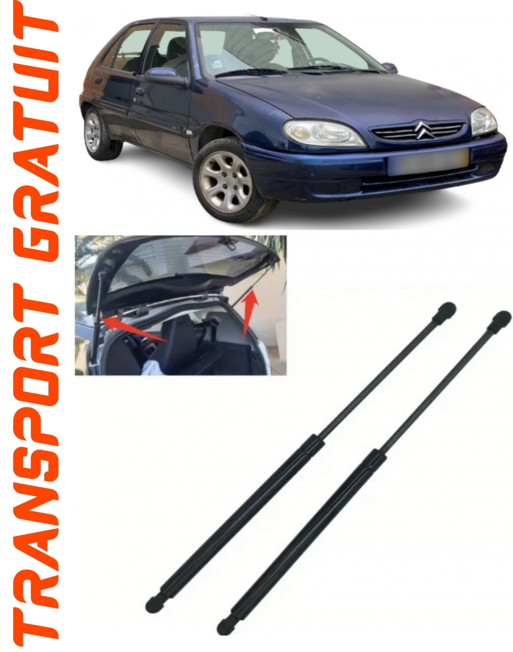 Set 2 amortizoare Haion portbagaj pentru masina Citroen Saxo