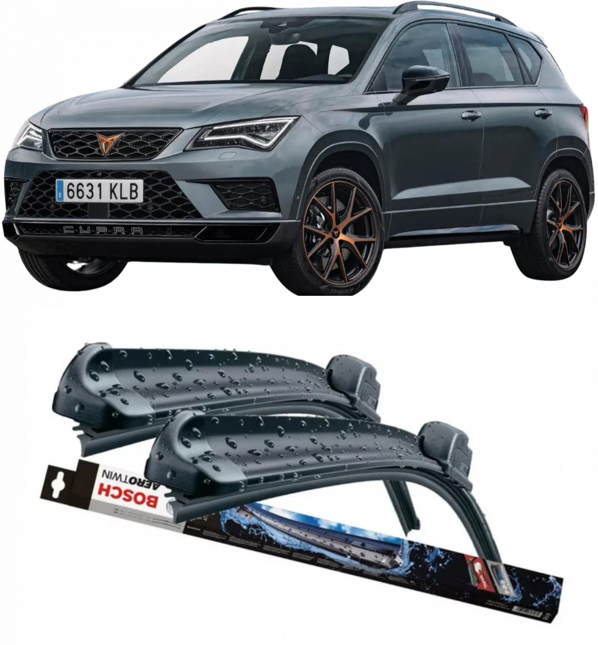 Stergatoare auto dedicat cu masina Cupra Ateca