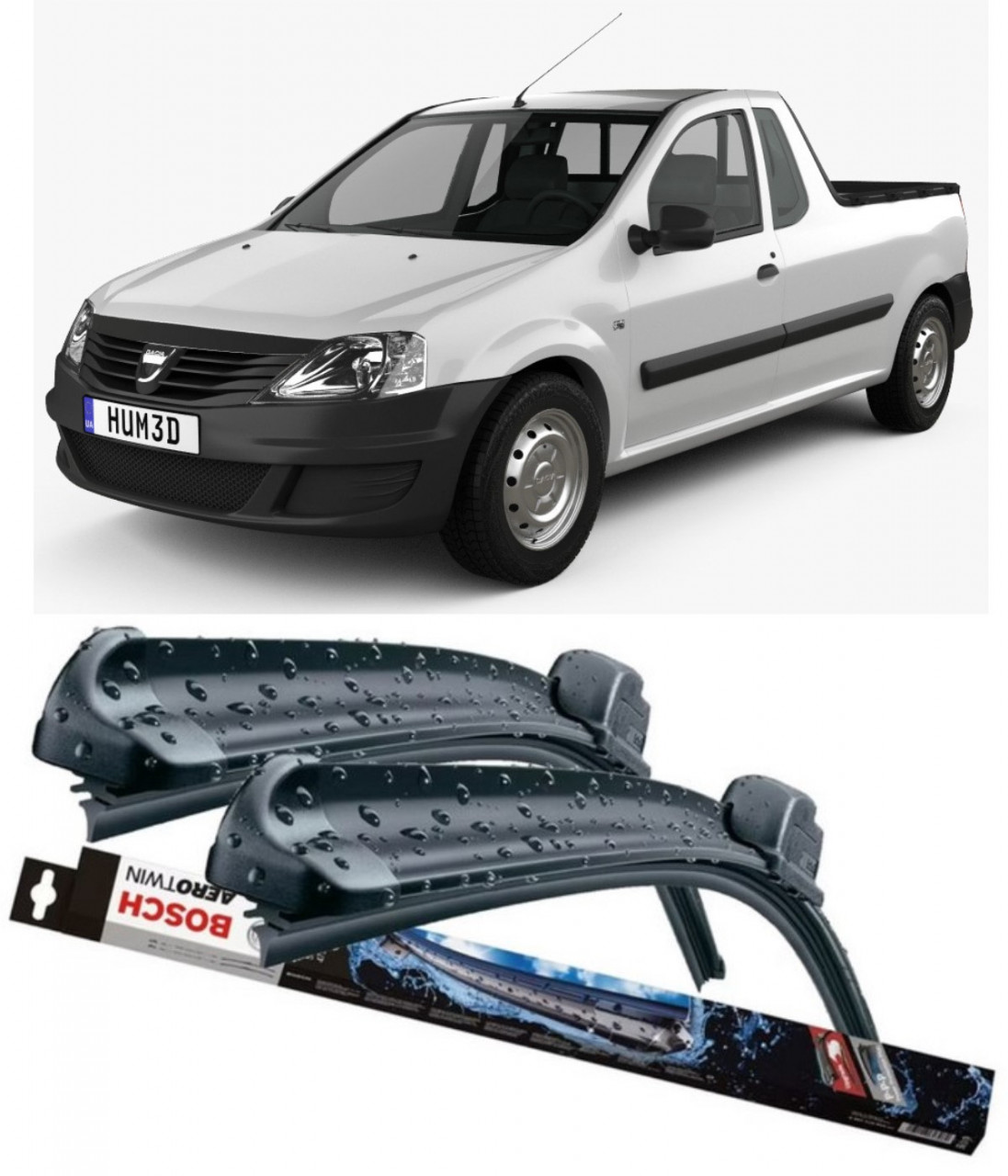 Stergatoare auto dedicat cu masina Dacia Logan