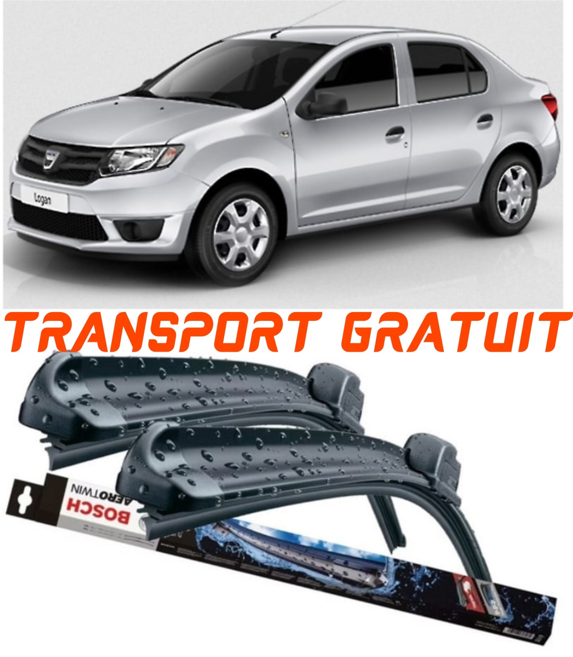 Stergatoare auto dedicat cu masina Dacia Logan