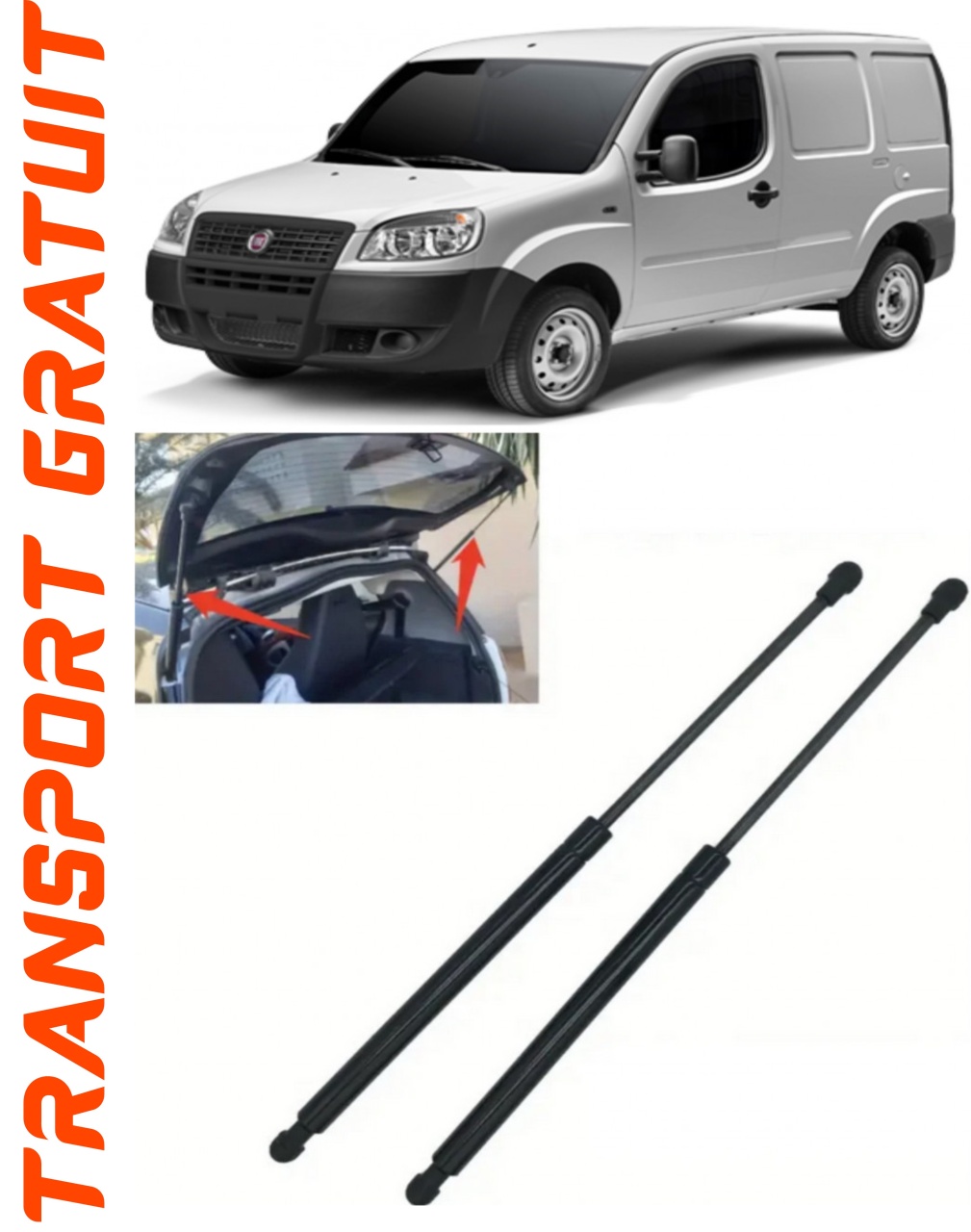 Set 2 amortizoare Haion portbagaj pentru masina Fiat Doblo