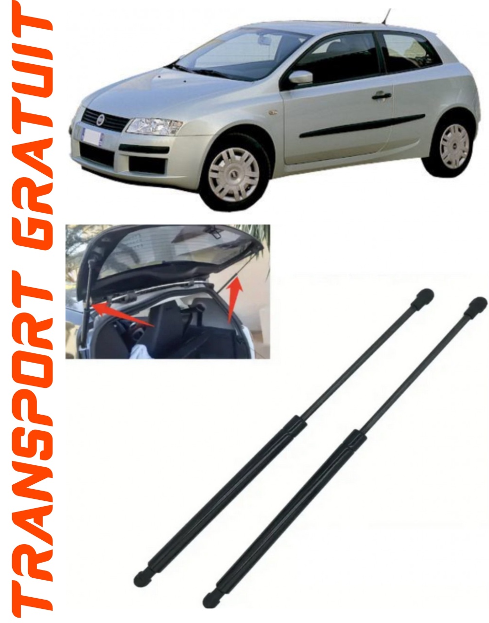 Set 2 amortizoare Haion portbagaj pentru masina Fiat Stilo