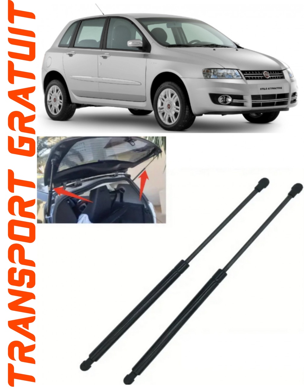 Set 2 amortizoare Haion portbagaj pentru masina Fiat Stilo