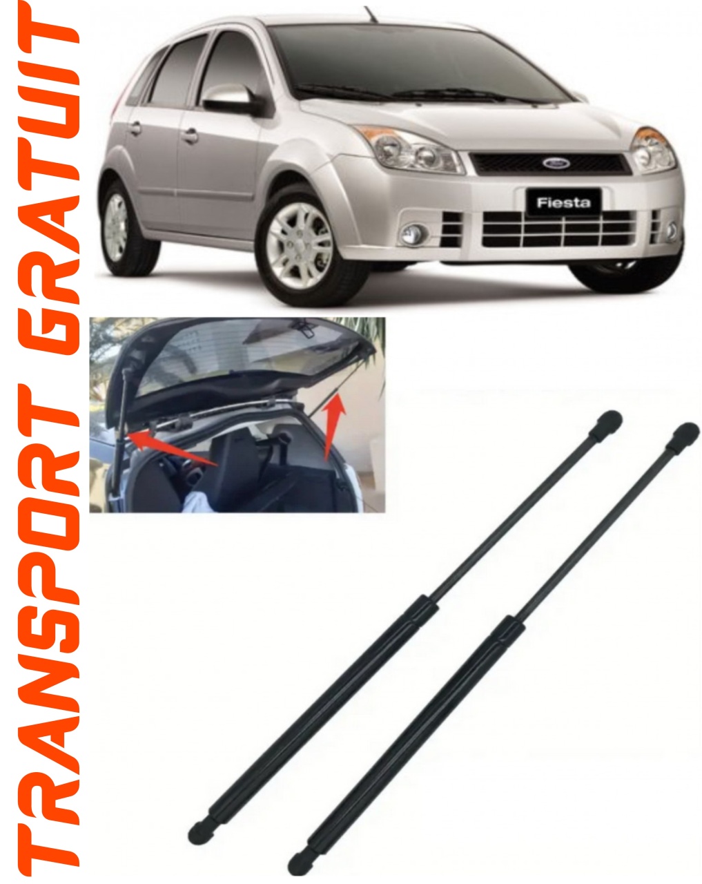 Set 2 amortizoare Haion portbagaj pentru masina Ford Fiesta V