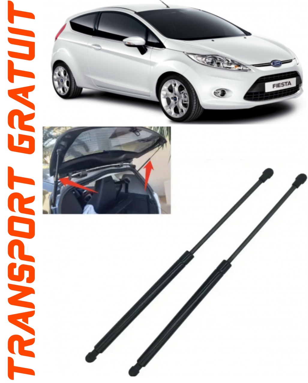 Set 2 amortizoare Haion portbagaj pentru masina Ford Fiesta VI