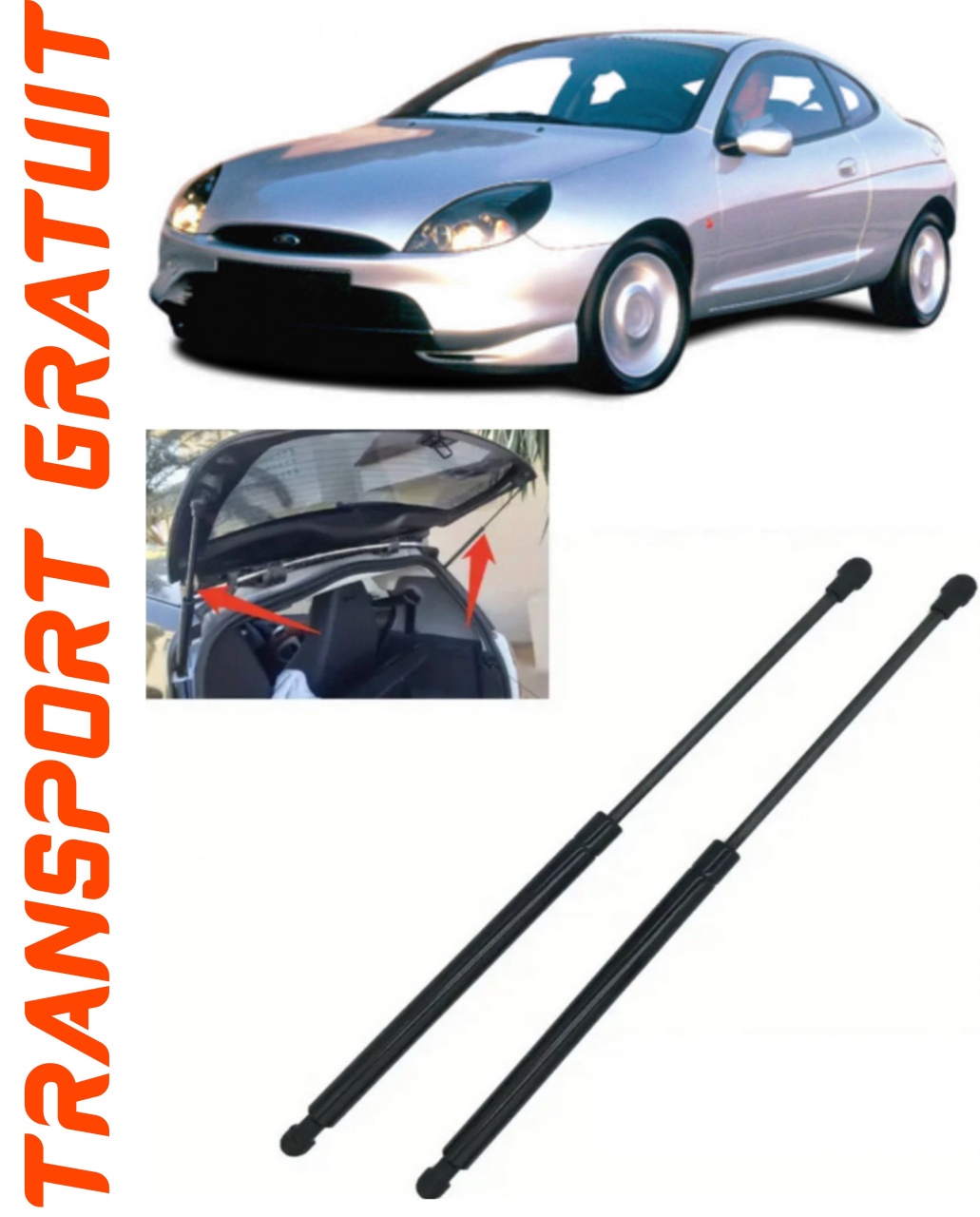 Set 2 amortizoare Haion portbagaj pentru masina Ford Puma