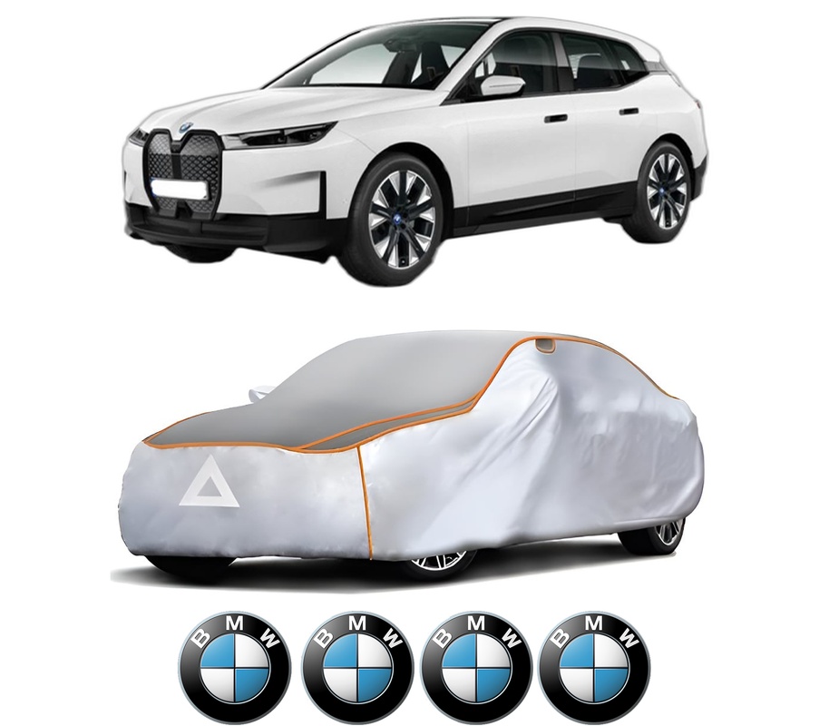 Husa Prelata Antigrindina Auto BMW Seria iX (I20) din 2021-2022, Protectie auto contra intemperiilor la grindina, Waterproof, 4x Stickere auto BMW