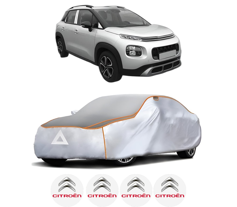 Husa Prelata Antigrindina Auto CITROEN C3 AIRCROSS II (2R_, 2C_) din 2017-2020, Protectie auto contra intemperiilor la grindina, Waterproof, 4x Stickere auto CITROEN
