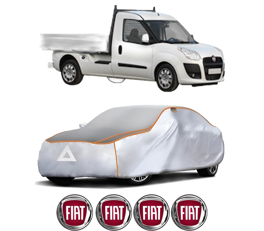 Husa Prelata Antigrindina Auto FIAT DOBLO Platform/Chassis (263_) din 2010-2023, Protectie auto contra intemperiilor la grindina, Waterproof, 4x Stickere auto FIAT