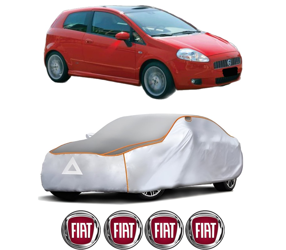 Husa Prelata Antigrindina Auto FIAT PANDA (312_, 319_) din 2012-2020, Protectie auto contra intemperiilor la grindina, Waterproof, 4x Stickere auto FIAT