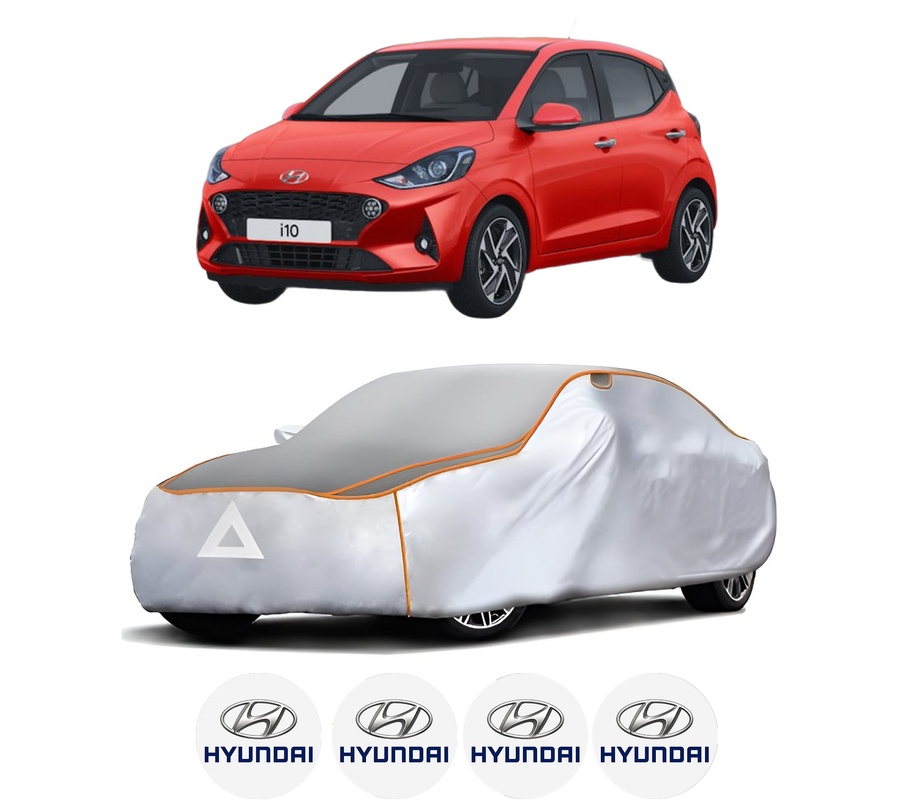 Husa Prelata Antigrindina Auto HYUNDAI i10 III (AC3, AI3) din 2019-2020, Protectie auto contra intemperiilor la grindina, Waterproof, 4x Stickere auto HYUNDAI