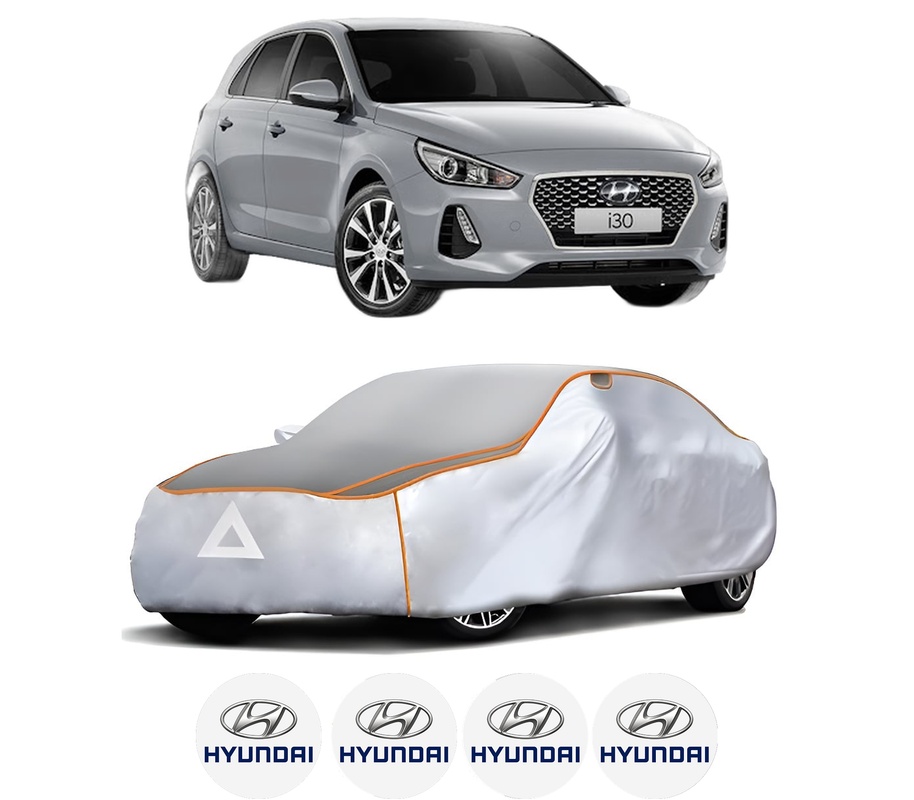 Husa Prelata Antigrindina Auto HYUNDAI i30 Hatchback Van (PDE) din 2016-2020, Protectie auto contra intemperiilor la grindina, Waterproof, 4x Stickere auto HYUNDAI